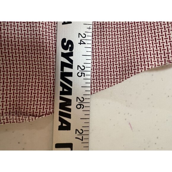 Express Mens Fitted Red & White Patterned Long Sleeve Shirt Size M Christmas - Picture 5 of 6